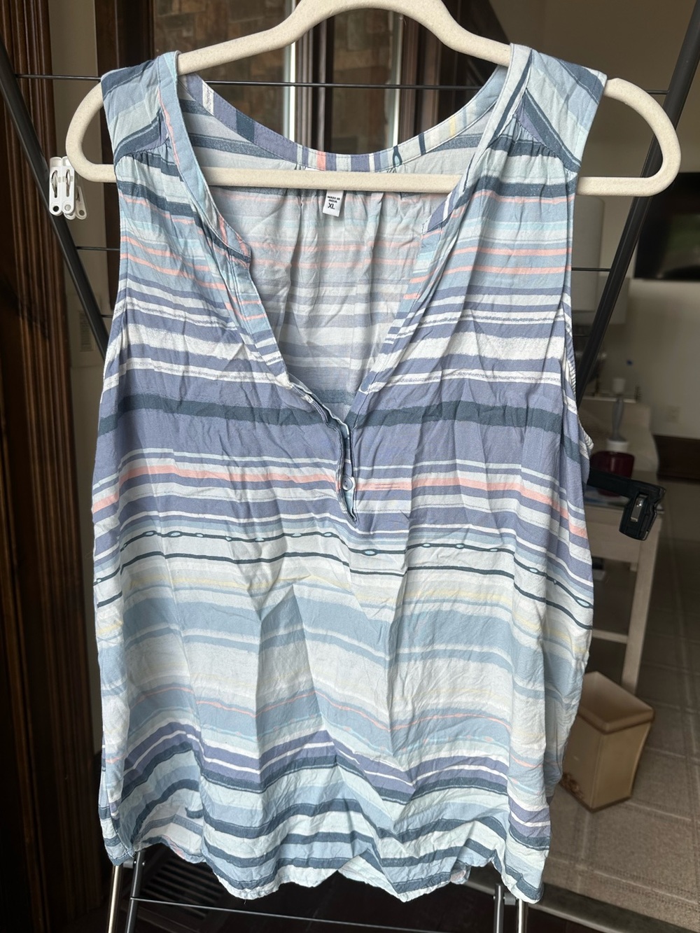 Sonoma Light Blue Striped Sleeveless Tank